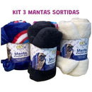 Manta Pet Premium – Kit com 3 Unidades