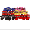 Conjunto com 4 BOTAS Impermeáveis para Cães, Calçados Antiderrapantes para Gatos e Cães Pequenos, Acessórios para Patas de Animais de Estimação