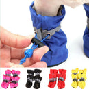 Conjunto com 4 BOTAS Impermeáveis para Cães, Calçados Antiderrapantes para Gatos e Cães Pequenos, Acessórios para Patas de Animais de Estimação
