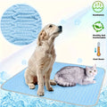 2025 Tapete de resfriamento para animais de estimação de verão atualizado e tecido absorvente de suor para cama disponível em 4 tamanhos para animais de estimação pequenos, médios e grandes